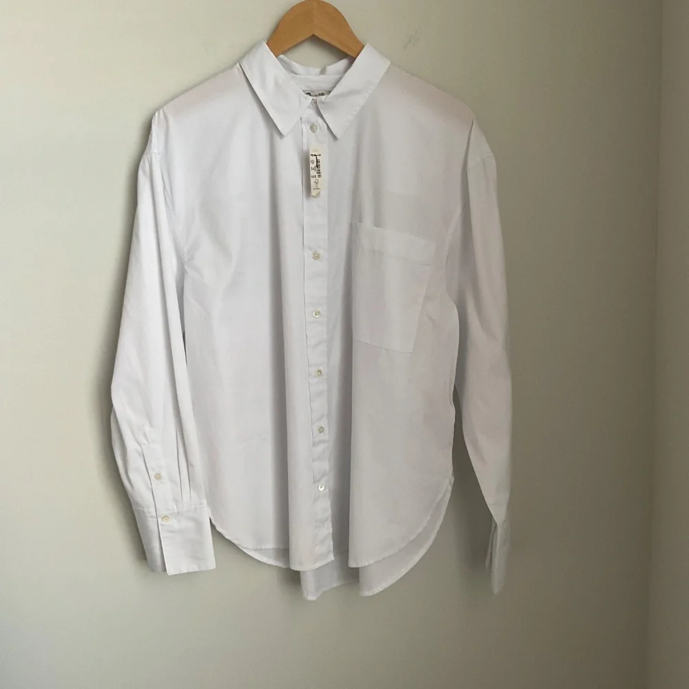 NWT Madewell White Relaxed Button-Up Shirt SZ Various - Picture 15 of 16
